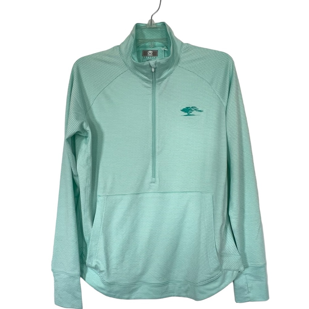 NWT Ahead Women’s 1/2 Zip Raglan Long Sleeve Pullover Top Cascade Green …